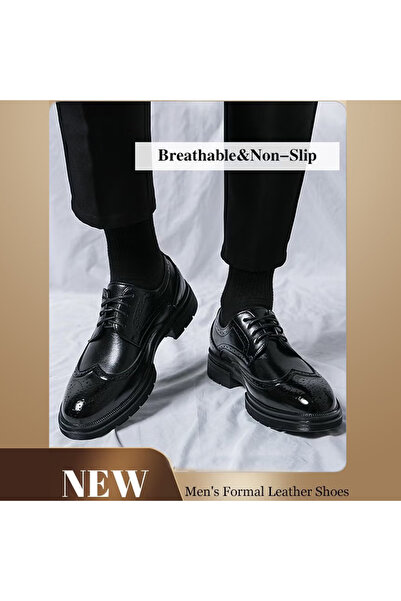 ArabTread Men’s Casual Leather Shoes Men British Brogue Formal Leather Shoes,...