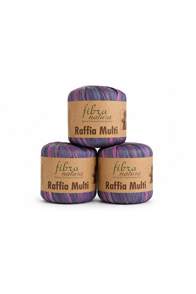 Fibra Natura Ebruli Paper Rope, 3-Pack Bag Rope, Raffia Multi