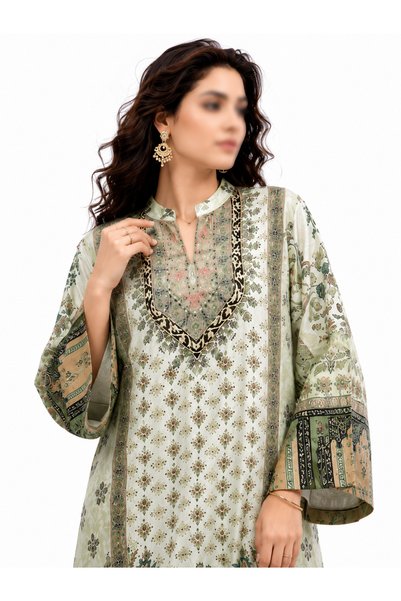THOGUE Luxury Ethnic Wear Women's Pearl & Crystal Embellished Traditional Wear Premium Quality Women's Caftan for Special Occasions