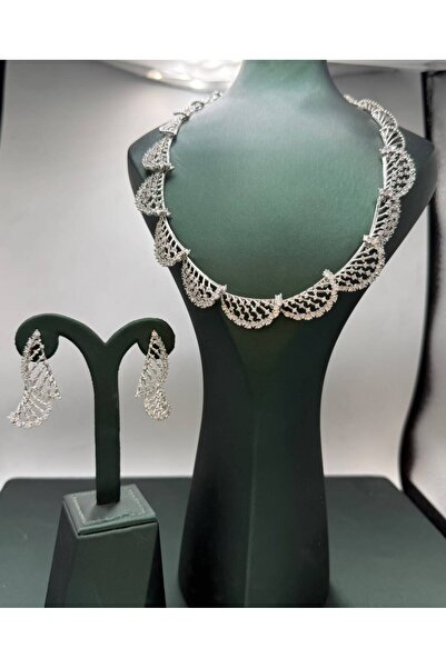 Generic Elegant Design Jewelry Set - Silver - Model 020