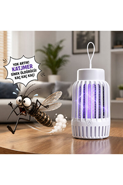 KATJMER USB-1 UV Işıklı 1200V Elektrikli Sinek ve Sivrisinek Öldürücü USB Kab...