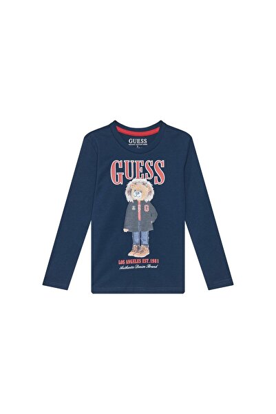Guess Bluză băieți N5BI04I3Z14 Bleumarin