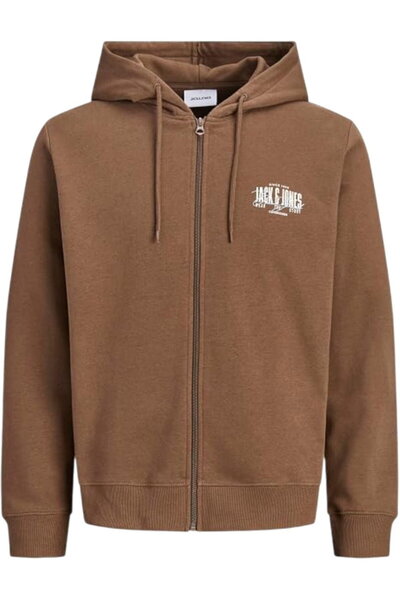Jack & Jones JACK &JONES Aero Sweat Φούτερ με φερμουάρ - 12298494-Κακάο