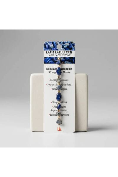 K&A Luxury Hakiki Lapis Lazuli Taşı Bileklik Silindir Hematit Boncuklu