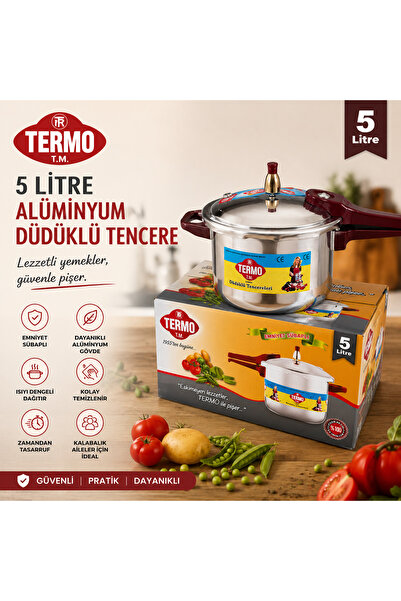 Termo 5 Litre Alüminyum Düdüklü Tencere