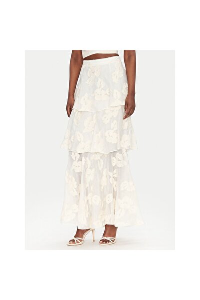 Access Fashion Γυναικεία Μάξι Φούστα 53-6025 Κρεμ