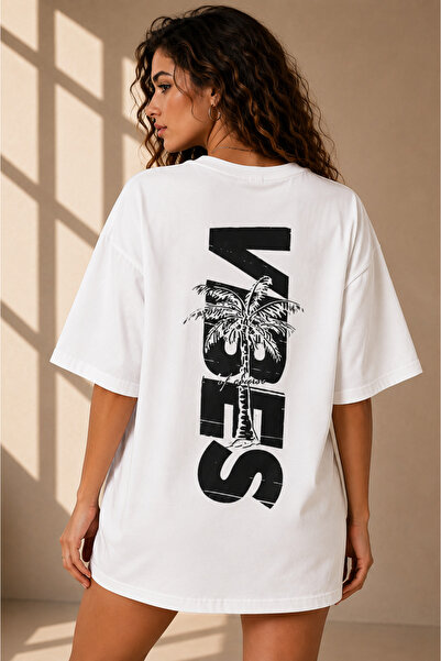 Clothify Unisex Oversize Vibe Slogan Back Printed Premium T-Shirt 100% Cotton...