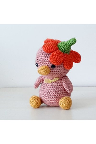 nildamigurumi Amigurumi Knitted Toy Chick Dried Rose