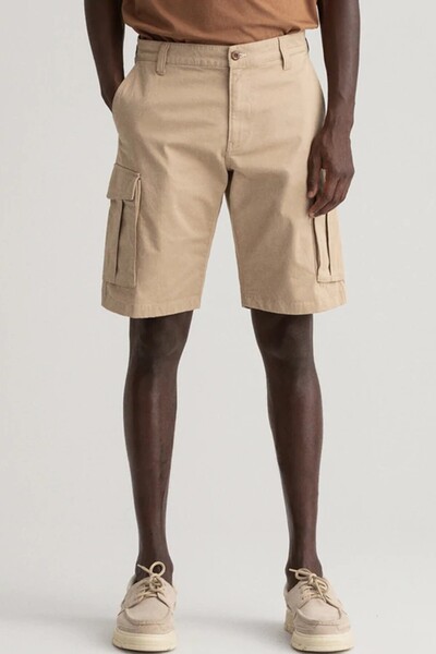Gant Men's Relaxed Twill Cargo Bermuda Shorts Erkek Rahat Kesim Dokuma Kargo ...