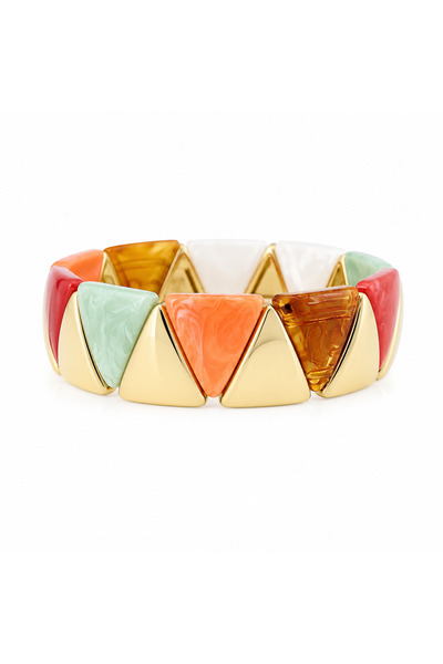 Venus Design سوار مطاطي ملون على شكل عظمة