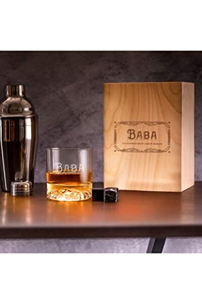 Yıldızan Gift for Father: Whiskey Glass Set with Special Wooden Box 366376