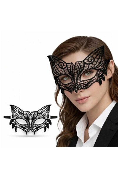 Corvus kolye&bileklik Black Lace Elegant Party & Prom Mask