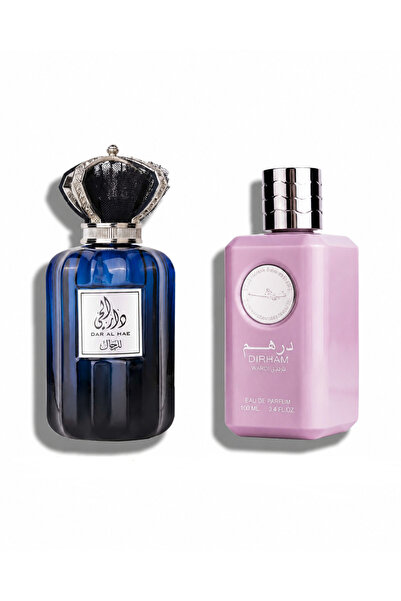 ARDALZAFARAN Set Parfumuri Dar Al Hae & Dirham Wardi - Pentru El si Ea - 100 ml