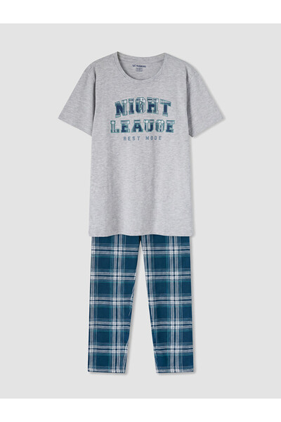 LC Waikiki Set de pijamale pentru băieți, cu imprimeu și guler rotund