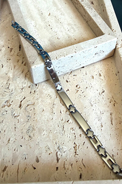 MOONİ ACCESSORİES سوار رجالي من الفولاذ 316L بتصميم سويدي خاص وحديث باللون الفضي