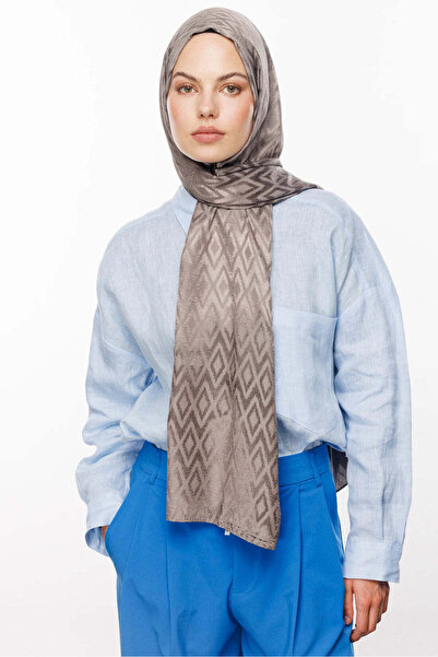 wesscollection شال نسائي منسوج من الجاكار اللامع بنقشة البقلاوة مقاس 75x185 سم