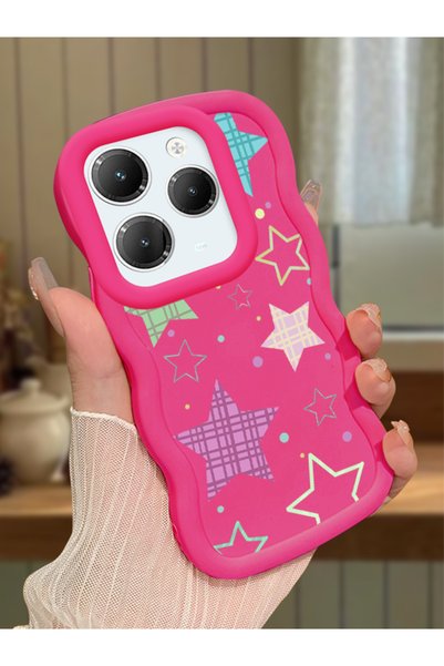 Hontinga Infinix Hot 40 Compatible Case Camera Protector Red Silicone Couple ...