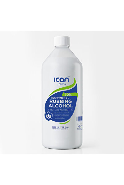 Ican London Isopropyl Rubbing Alcohol 70% 1 Litre – Multi-Purpose Antiseptic,...