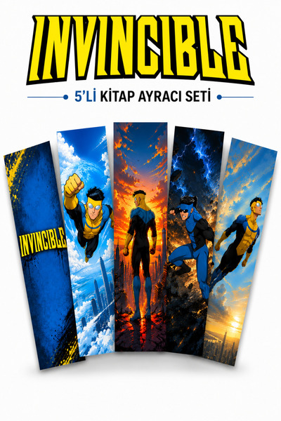 NEORA Invincible 5'li Kitap Ayracı Seti | Çizgi Roman Koleksiyon Ayraçları