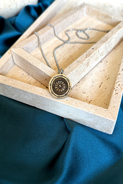 MOONİ ACCESSORİES Captain Sailor Compass Medallion Premium Men's Steel Black ...