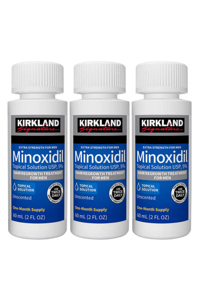 Kirkland Signature 3x Kirkland 60ml Soluție cu Minoxidil 5%, Tratament împotr...