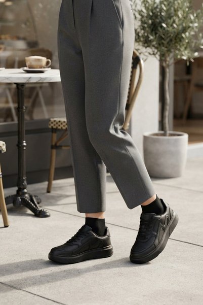 İncim Black Casual Sneaker Women's Sports Shoes