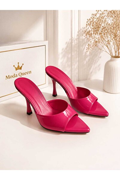 NewQueens Dilla Women's Heeled Slippers Pointed Toe Casual Slippers 8.5 cm