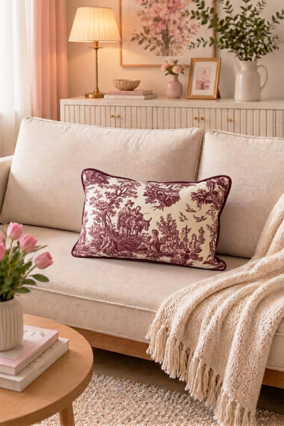 DEKOMOD 1 Pcs Digital Printed Decorative Double Sided French Peasant Pattern ...