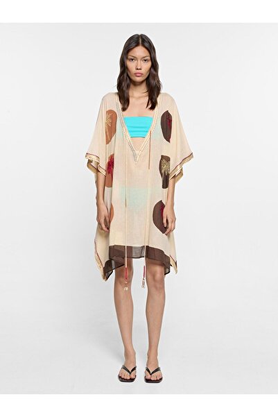 PARFOIS Kadın %100 Pamuk Desenli Kaftan