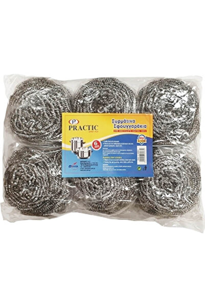 PRACTIC ΣΥΡΜΑΤΙΝΟ ΣΦΟΥΓΓΑΡΑΚΙ inox 60gr. - (6τεμ.)