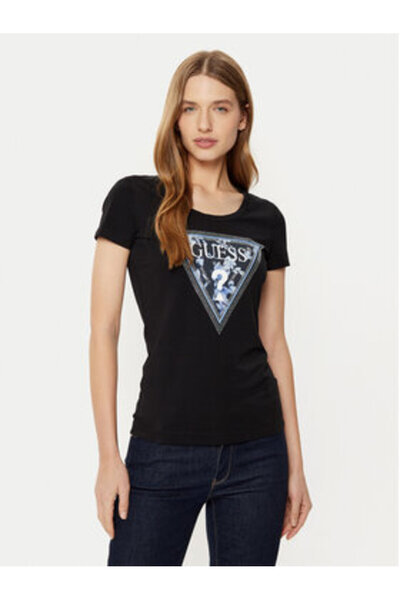Guess Tricou de damă negru W5RI00J1314