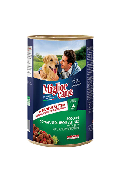 MORANDO MIGLIOR MIGLIOR ΣΚΥΛΟΤΡΟΦΗ ΚΟΝΣΕΡΒΑ 1250gr - (ΒΟΔΙΝΟ-ΡΥΖΙ-ΛΑΧΑΝΙΚΑ)