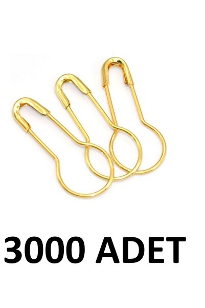 MTKardeşler 3000 Pieces of Pear-Shaped Safety Pins 2 cm Bulb Type Safety Pins
