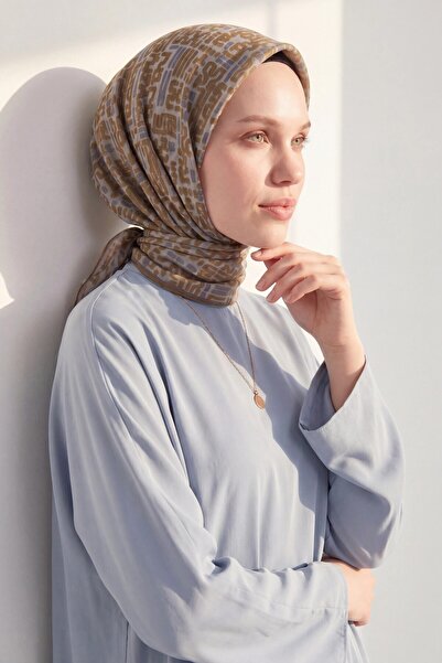 Silk Home وشاح ناعم بلون الزيتون