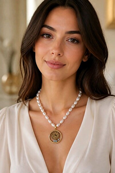 Monalisa Home Luxury Embossed Figured 45 cm Adjustable Necklace