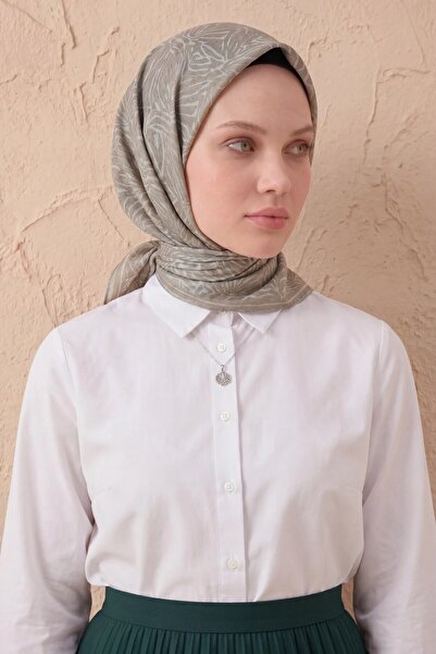 Silk Home Soft Eşarp Lina Flora Koyu Ekru 90x90