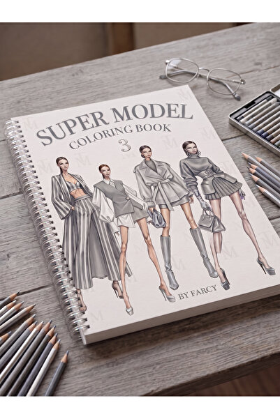 FARCY SuperModel Büyük Boy Boyama Kitabı