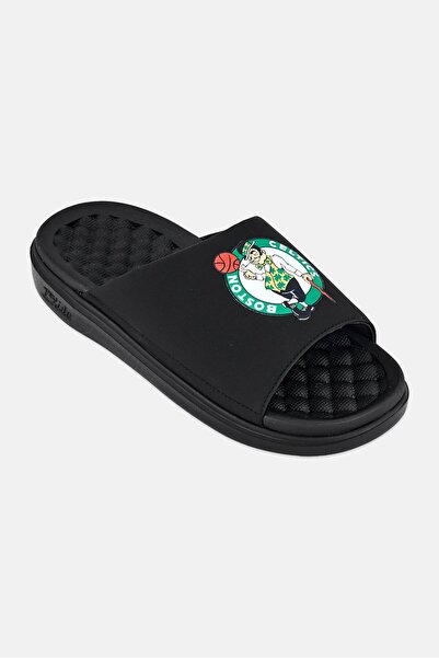 iSlide Men Boston Celtics Primary Logo Slip On Slides, Black