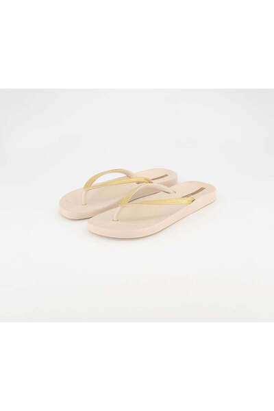 İpanema Women Ana Metallic Flip Flops, Beige and Gold