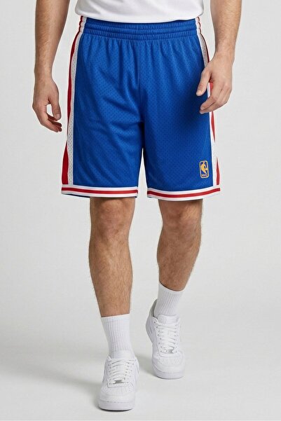 Mitchell and Ness Men Sportswear Fit Basketball Shorts, Blue