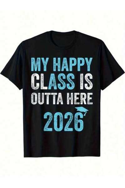 KYMC07 تي شيرت تخرج السنة الدراسية العليا 2026 بتصميم My Happy Class Is Lng -...