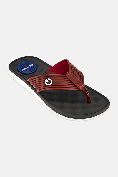 Cartago Men Verona Thong Slip On Slippers, Burgundy