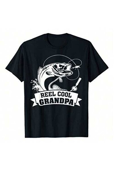 KYMC07 تي شيرت رجالي من Reel Cool Grandpa Fishing Gift Father's Day، 220 جرام...