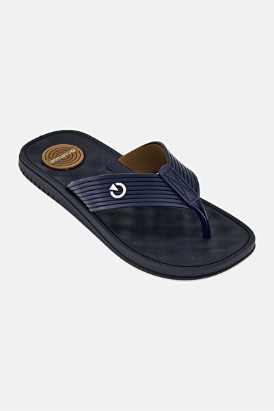 Cartago Men Verona Thong Slip On Slippers, Navy