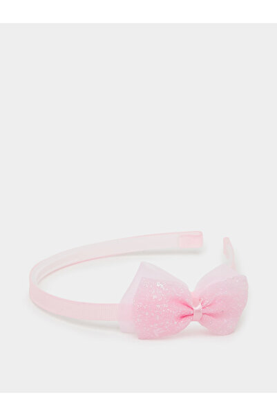 Styli Girls Pink Glitter Bow Headband