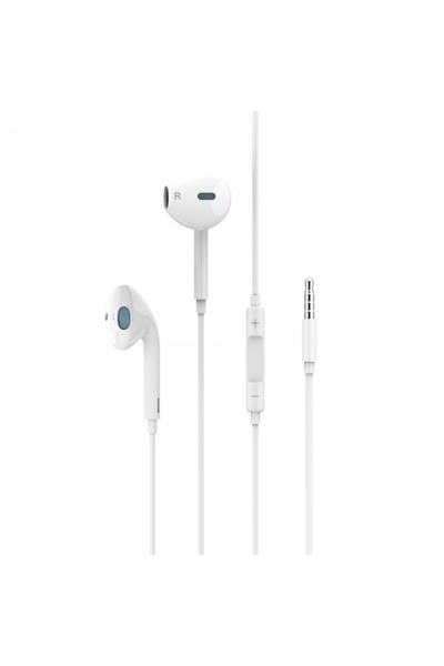 Usams Căști intraauriculare cu fir EP-22 cu microfon, 3.5mm, 1.2m, Alb