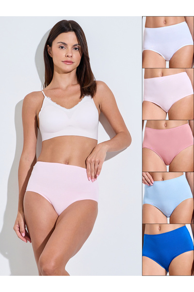 Styli Pack Of 5 - Solid Cotton Blend Full Briefs