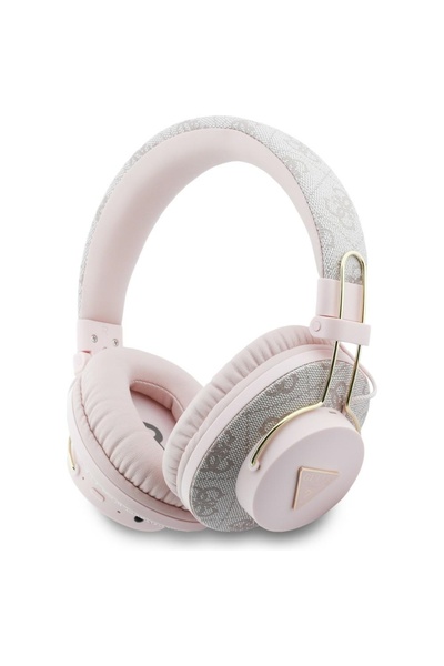 Guess Triangle Logo Wireless On-Ear Headphones Bluetooth 5.4 ENC, Pink