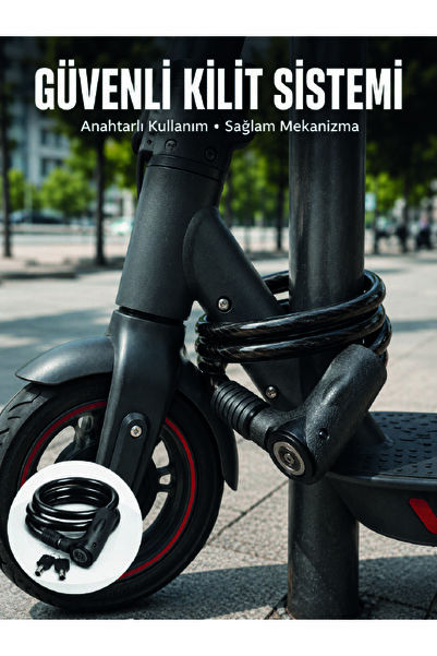 UCUZTEKNO Thick Pvc Coated Durable Motorcycle and Bicycle Safety Lock