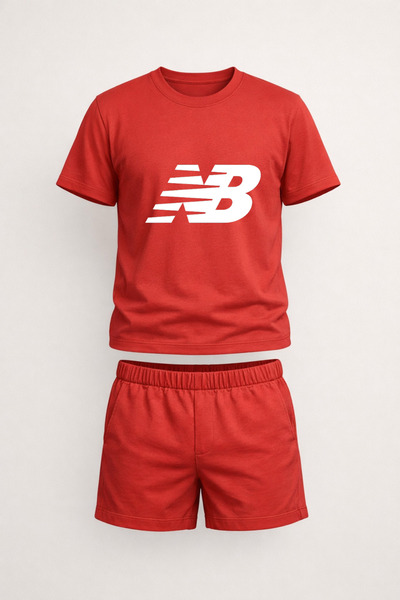 ZEMLİYA Unisex red printed t-shirt set